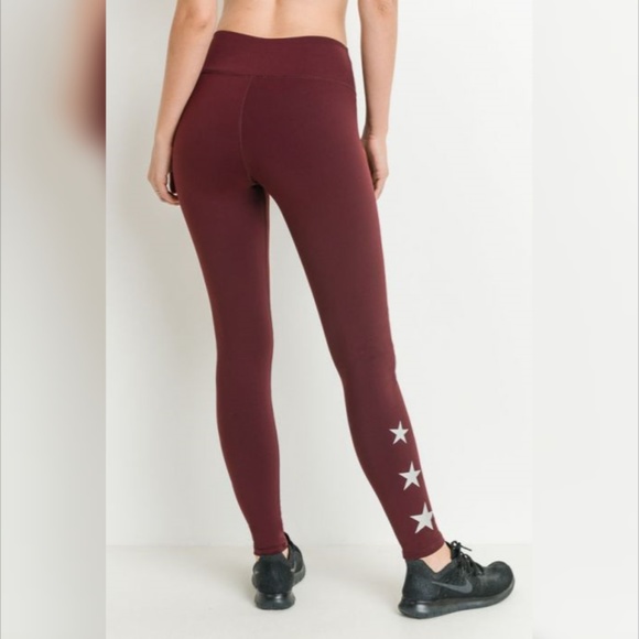Triple Stars Full Leggings Yoga Pants - Picture 2 of 6